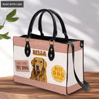 Elegant Vintage Best Pet Dog Mom Ever - Personalized Custom Leather Bag