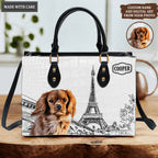 Vintage Eiffel Bag For Pet Lovers - Personalized Custom Leather Bag