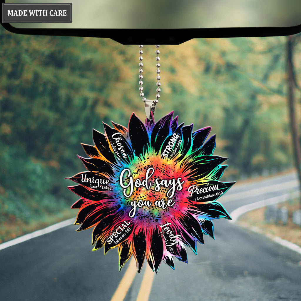 Colorful Flower God Says You Are Ornament