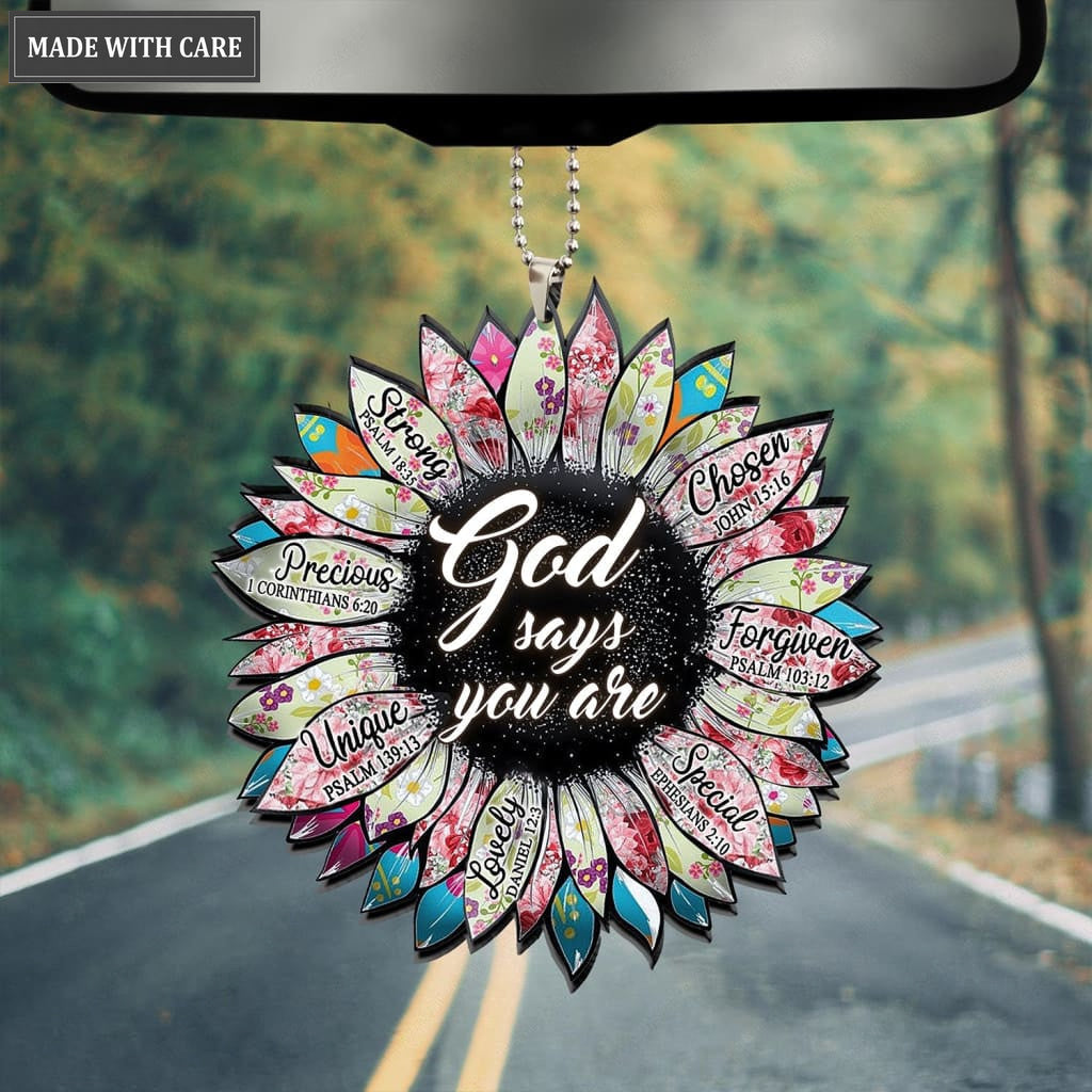 Special Sunflower You are Chosen Car Hanging Ornament