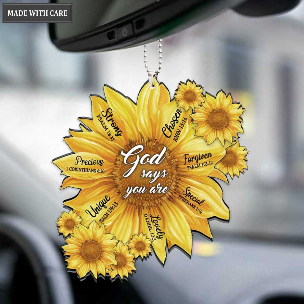 Sunflowers God Says Ornament