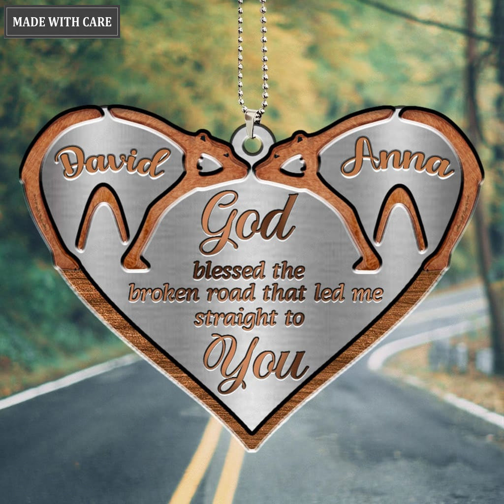 Luvingrace M80 Bear Couple God Blessed Personalized Ornament