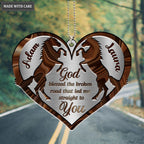 Printfamily M81 Horse Couple God Blessed Personalized Ornament