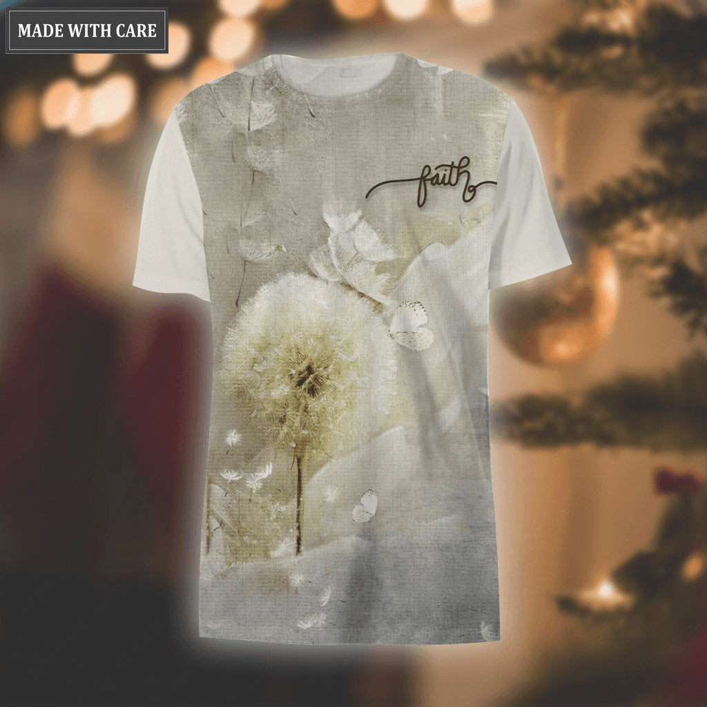 Dandelion Flower Butterfly Faith Over Fear Hoodie