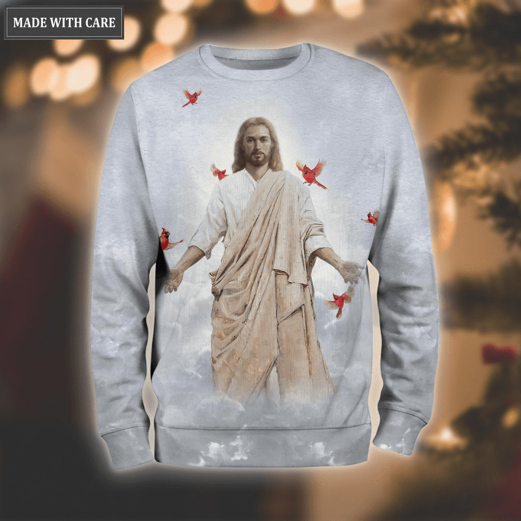 Jesus Cloud Cardinal Just Have Faith Hoodie