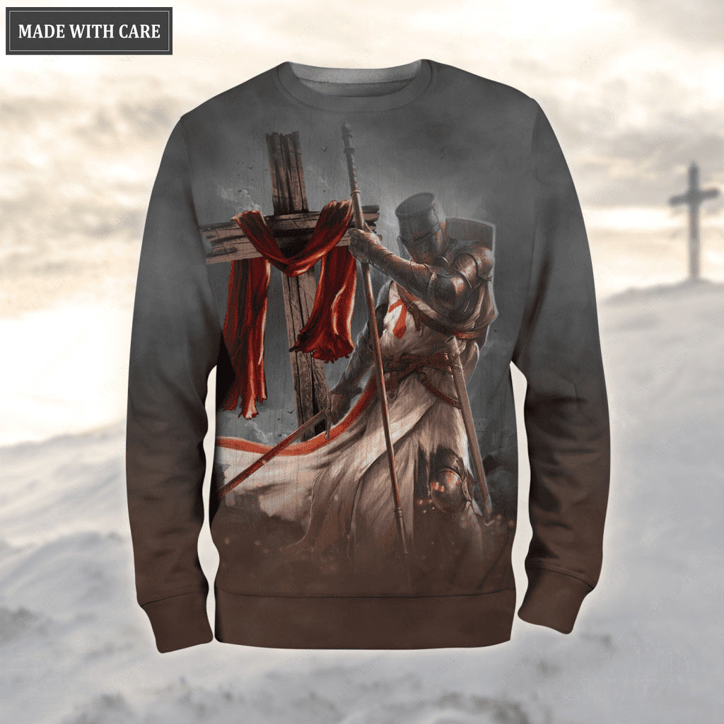 Jesus Cross Armor Knight Be Still And Know That I Am God Hoodie
