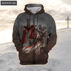 Jesus Cross Armor Knight Be Still And Know That I Am God Hoodie