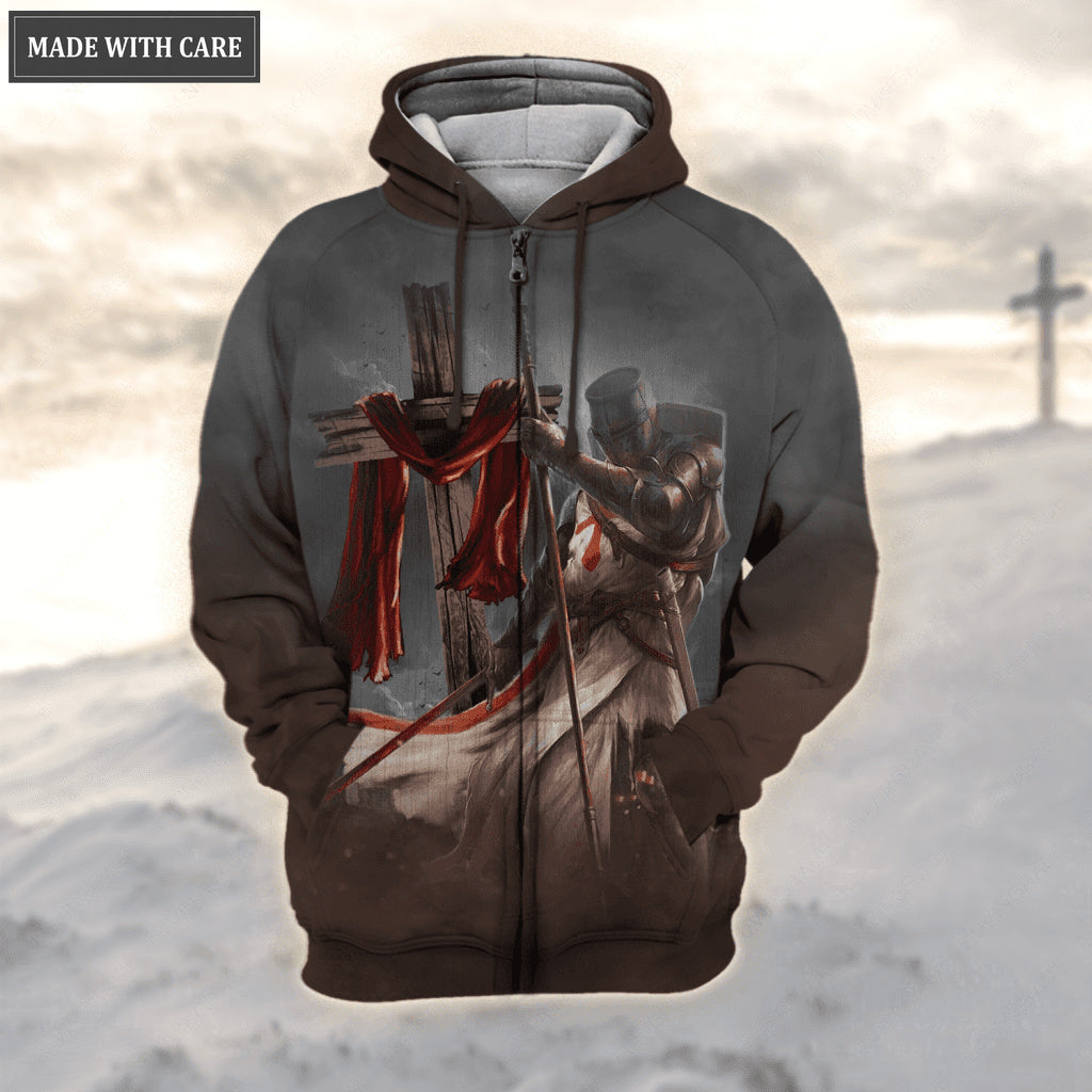 Jesus Cross Armor Knight Be Still And Know That I Am God Hoodie
