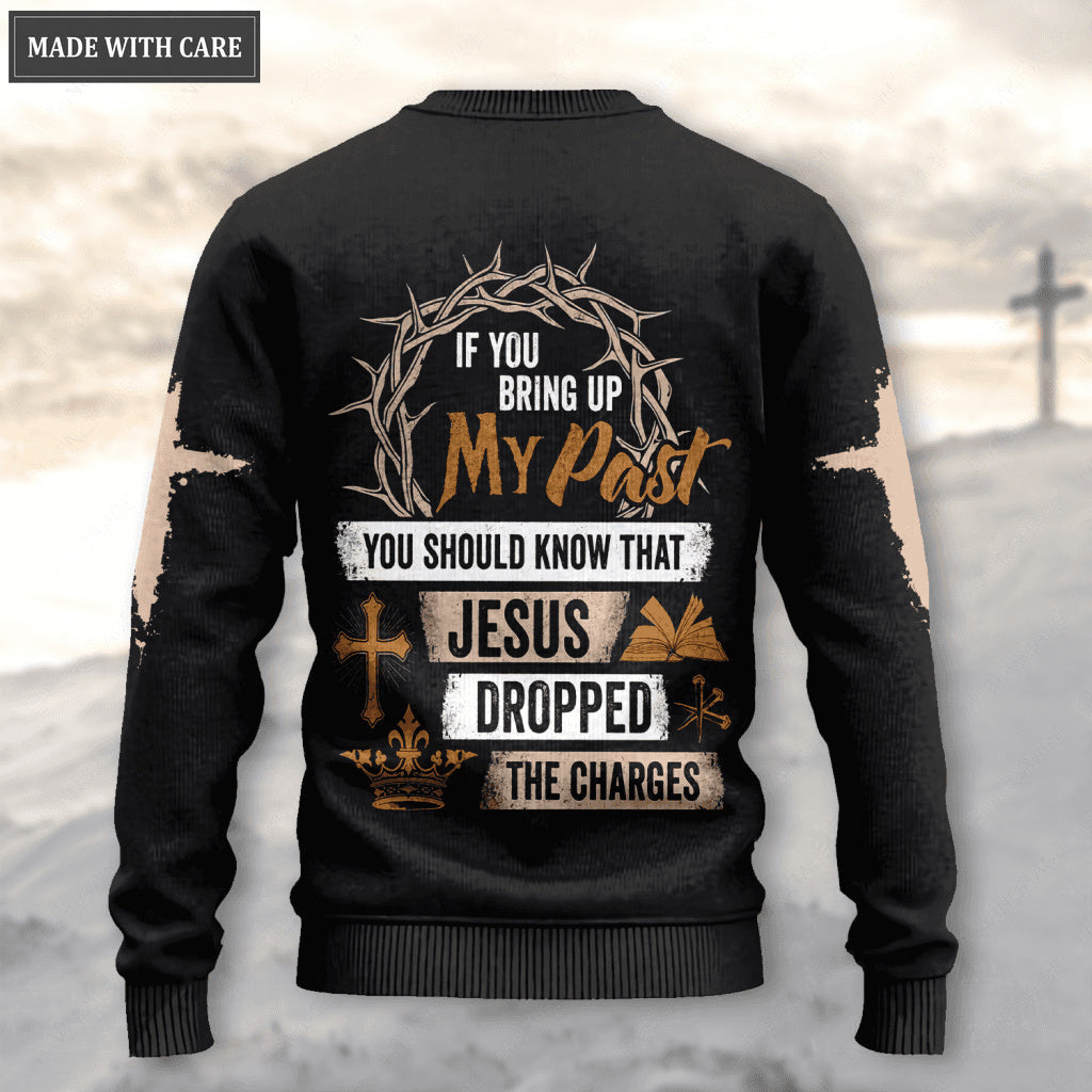 Jesus Cross Bible Crown Of Thorns Wool Sweatshirt