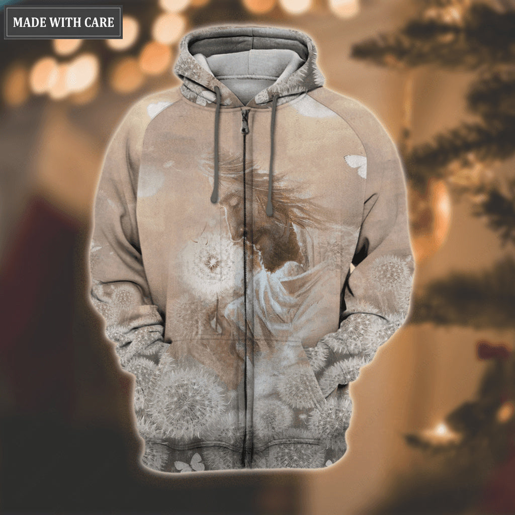 Jesus Dandelion Flower Butterfly Just Have Faith Hoodie