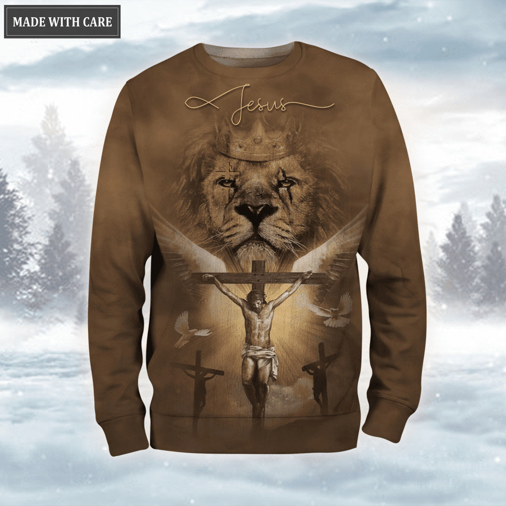 Lion Jesus Cross Way Maker Miracle Worker My God Hoodie