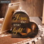 Candle And Bible Christian The True Light Candle Holder