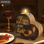 Candle And Bible Christian The True Light Candle Holder