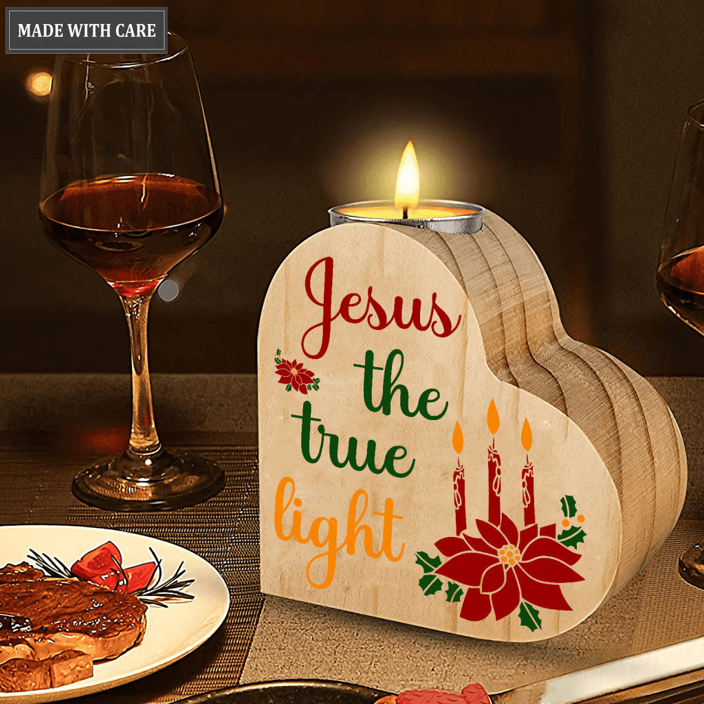 Poinsettia Floral Candles Christian The True Light Candle Holder