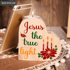 Poinsettia Floral Candles Christian The True Light Candle Holder