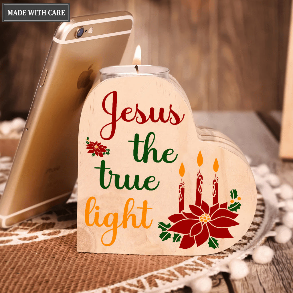 Poinsettia Floral Candles Christian The True Light Candle Holder