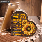 Sunflower And Butterfly God Says You Are Candle Holder