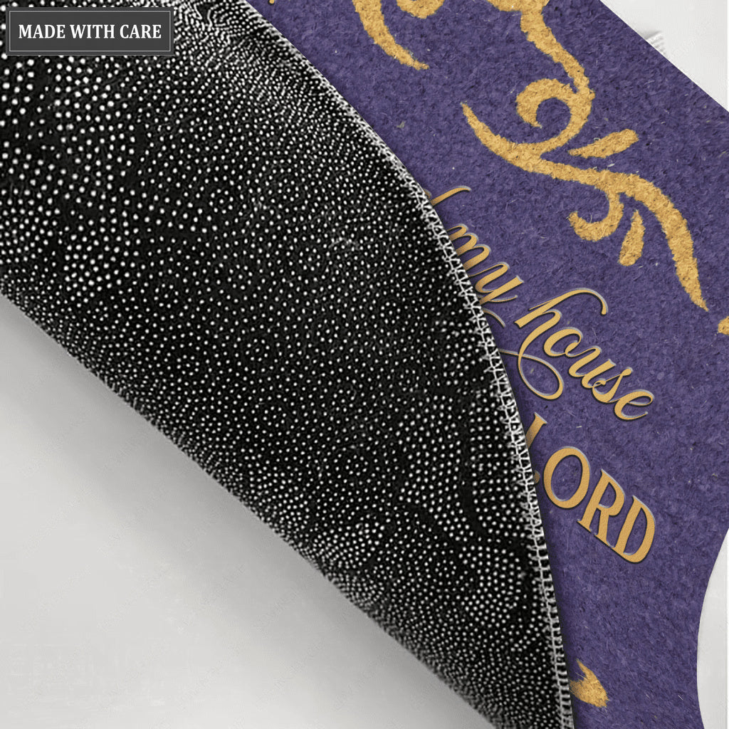 Classic Home Purple Serve The Lord Personalized Doormat