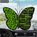 Shamrock Butterfly God Says You Are Ornament