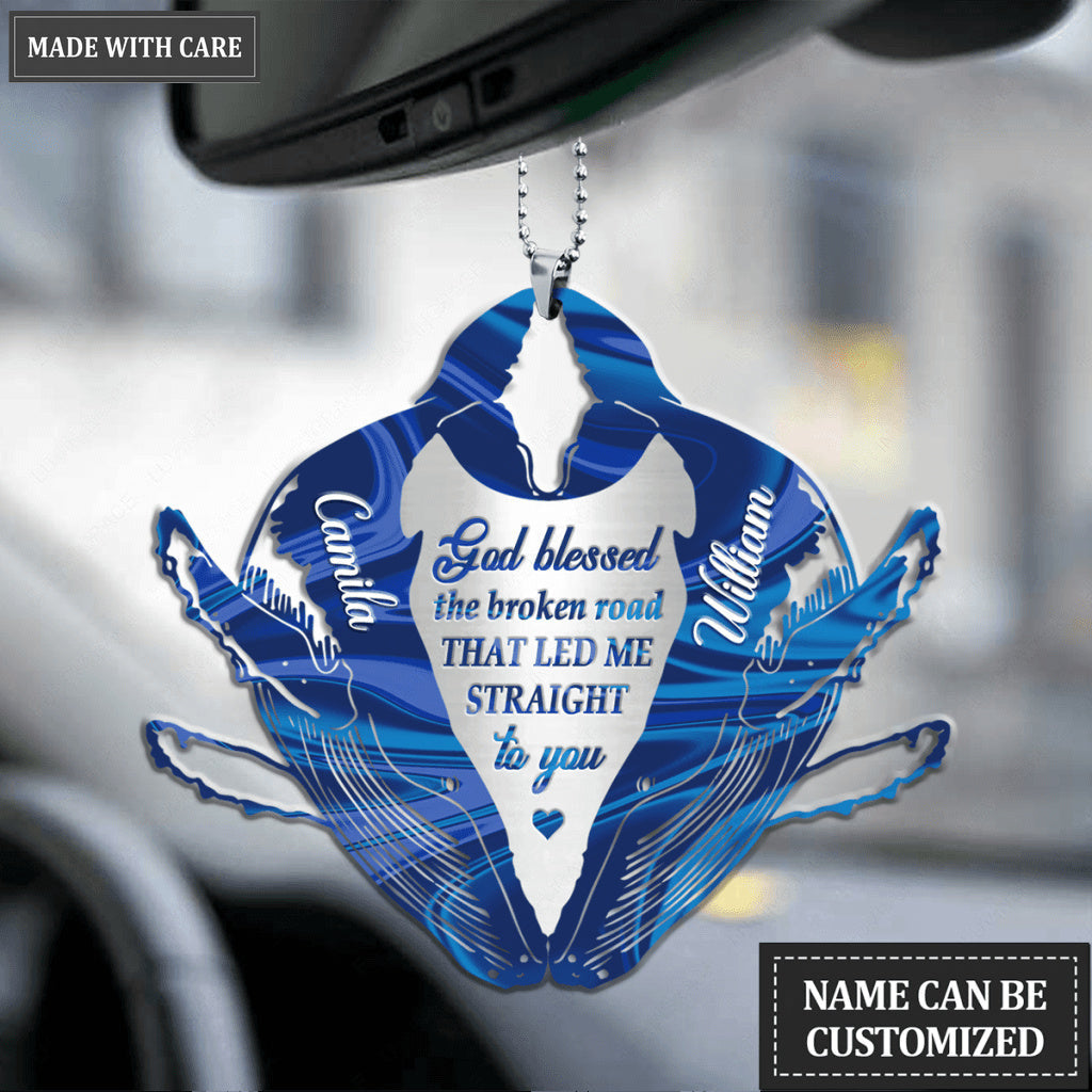 Humpback Whales Couple God Blessed Personalized Ornament