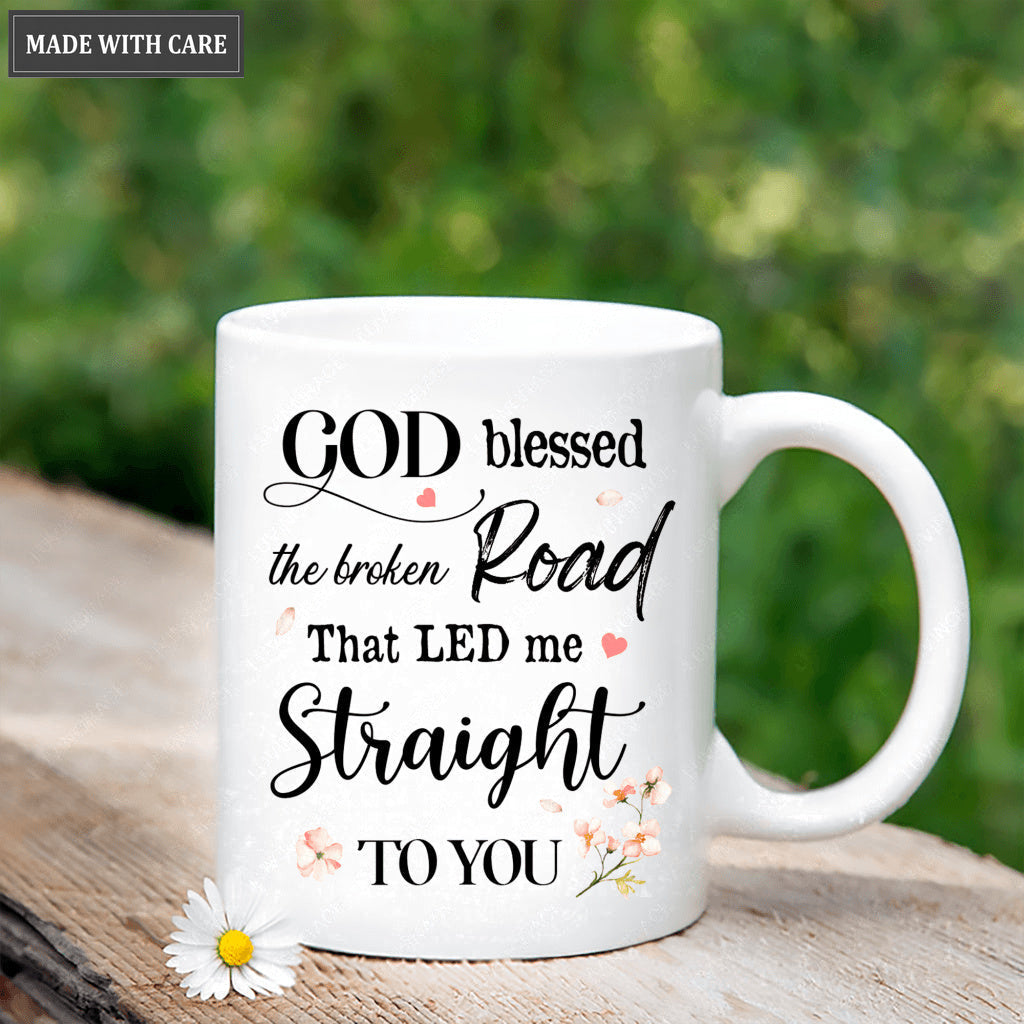 Personalized Printed Photo Of Couple God Blessed Mug