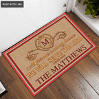 Destination Summer Border Serve The Lord Personalized Doormat