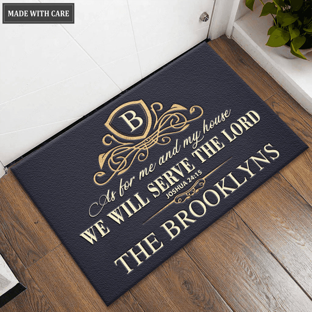 Wealth Exclusive Design Serve The Lord Personalized Doormat