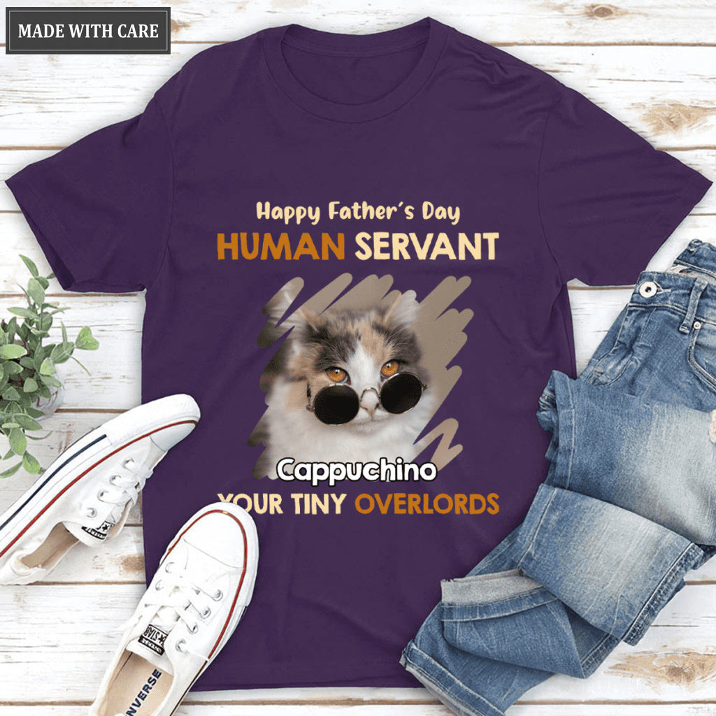 Our Human Servant - Cat Personalized Custom Unisex T-shirt