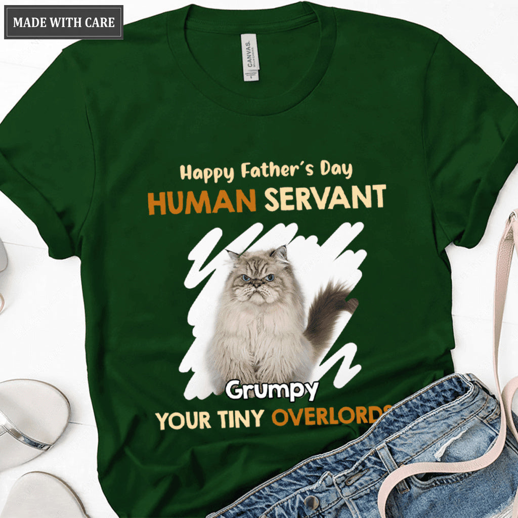 Our Human Servant - Cat Personalized Custom Unisex T-shirt