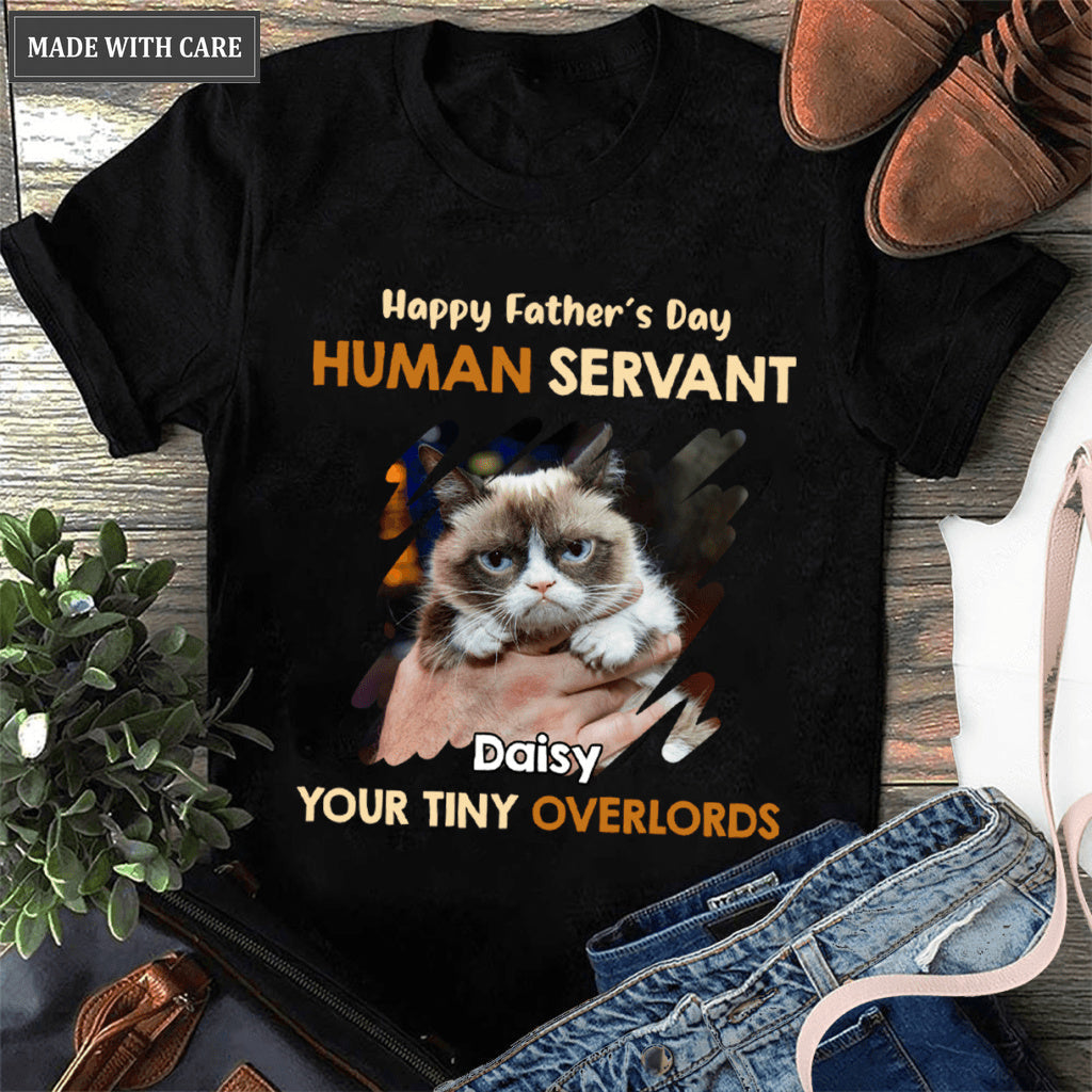 Our Human Servant - Cat Personalized Custom Unisex T-shirt