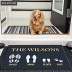 Premium Custom Footprint Family & Pet Name Doormat