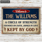 Personalized A Circle Of A Family Metal Sign