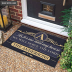 Printfamily M58 Luxury Monogram Collection As For My House Personalized Doormat