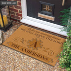 Printfamily M59 Decorative Monogram Collection As For My House Personalized Doormat