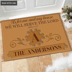 Printfamily M59 Decorative Monogram Collection As For My House Personalized Doormat