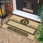 Printfamily M61 Luxury Monogram Collection As For My House Personalized Doormat