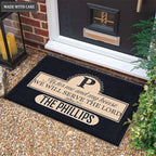 Printfamily M63 Luxury Monogram Collection As For My House Personalized Doormat