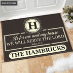 Luvingrace M64 Luxury Monogram Collection As For My House Personalized Doormat
