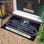 Printfamily M65 Decorative Monogram Collection As For My House Personalized Doormat