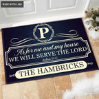 Printfamily M65 Decorative Monogram Collection As For My House Personalized Doormat