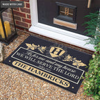 Printfamily M66 Decorative Monogram Collection As For My House Personalized Doormat