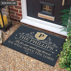 Luvingrace M67 Luxury Monogram Collection As For My House Personalized Doormat