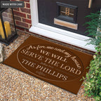 Printfamily M69 Decorative Monogram Collection As For My House Personalized Doormat