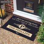 Luvingrace M70 Luxury Monogram Collection As For My House Personalized Doormat