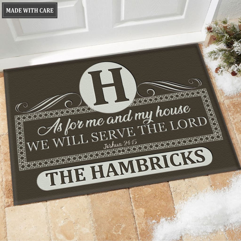 Luvingrace M71 Luxury Monogram Collection As For My House Personalized Doormat