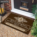 Printfamily M74 Luxury Monogram Collection As For My House Personalized Doormat