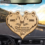 Bear Couple God Blessed Personalized Wood Engraved Ornaments