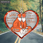 Printfamily M84 Fox Couple God Blessed Personalized Ornament