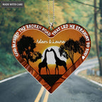 Printfamily M87 Giraffe Couple God Blessed Personalized Ornament