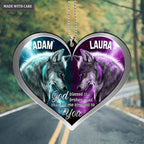 Printfamily M88 Wolf Couple God Blessed Personalized Ornament
